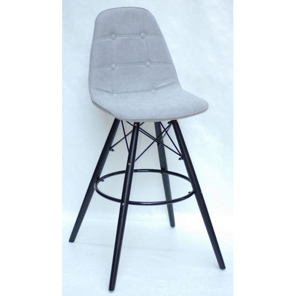 Барний стілець Onder Mebli Alex BAR 75-BK Сірий G-102 Шеніл-0
