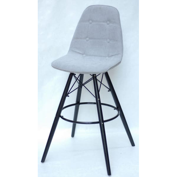 Барний стілець Onder Mebli Alex BAR 75-BK Сірий G-102 Шеніл-1