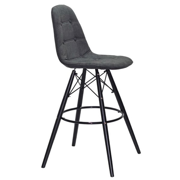 Барний стілець Onder Mebli Alex BAR 75-BK Сірий G-111 Шеніл-1