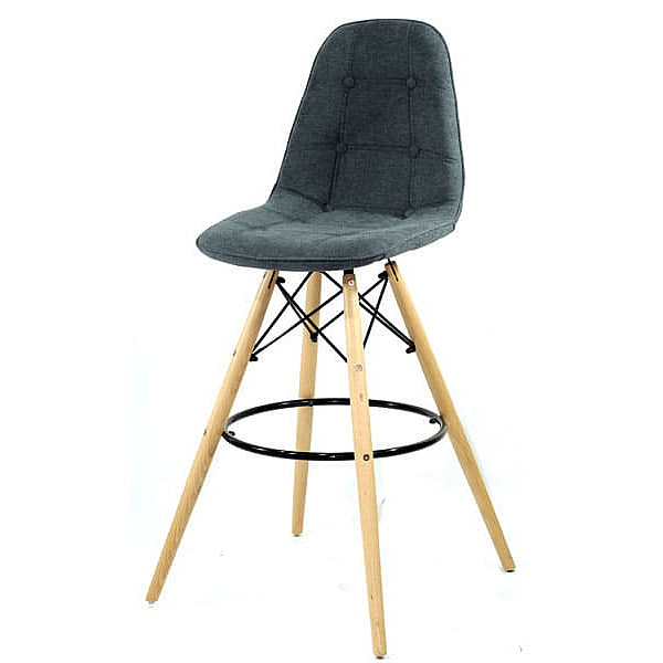 Барний стілець Onder Mebli Alex BAR 75 Сірий G-110 Шеніл-1