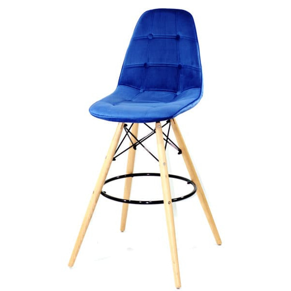 Барный стул Onder Mebli Alex BAR 75 Синий B-1 Бархат-1