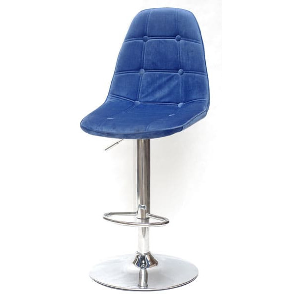 Барный стул Onder Mebli Alex BAR CH-BASE Синий B-1 Бархат-1