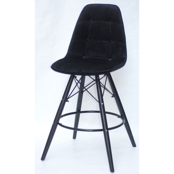 Полубарный стул Onder Mebli Alex BAR 65-BK Черный B-4 Бархат-1