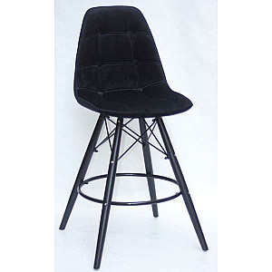 Полубарный стул Onder Mebli Alex BAR 65-BK Черный B-4 Бархат