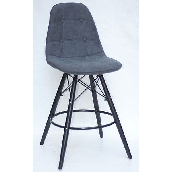 Напівбарний стілець Onder Mebli Alex BAR 65-BK Сірий G-110 Шеніл-0
