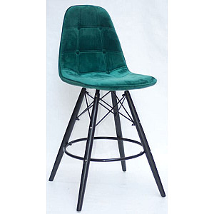 Полубарный стул Onder Mebli Alex BAR 65-BK Зеленый B-5 Бархат