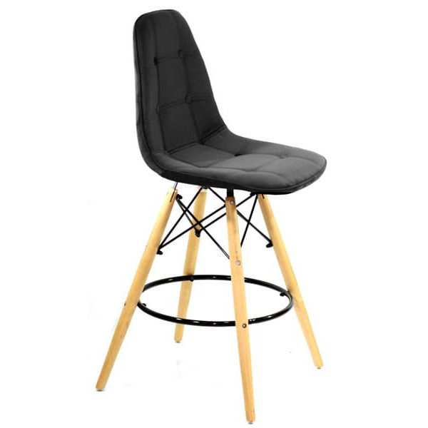 Полубарный стул Onder Mebli Alex BAR 65 Черный B-4 Бархат-3