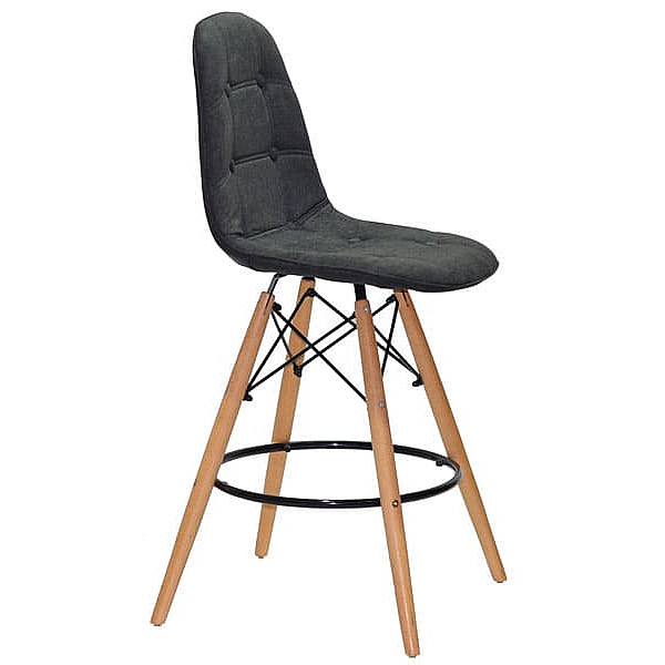 Напівбарний стілець Onder Mebli Alex BAR 65 Сірий G-111 Шеніл-3