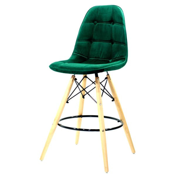Напівбарний стілець Onder Mebli Alex BAR 65 Зелений B-5 Оксамит-1