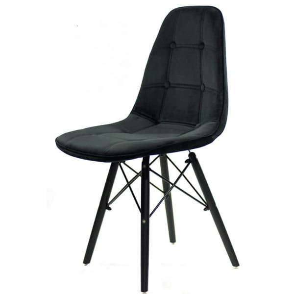 Стілець Onder Mebli Alex BK Чорний B-4 Оксамит-1