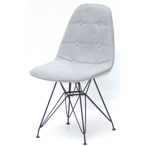 Стілець Onder Mebli Alex BK-ML Сірий G-102 Шеніл-1