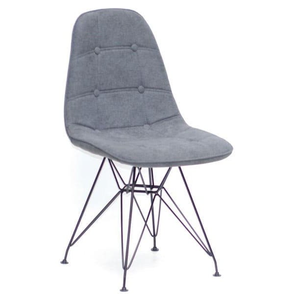 Стілець Onder Mebli Alex BK-ML Сірий G-110 Шеніл-0