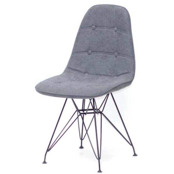 Стілець Onder Mebli Alex BK-ML Сірий G-110 Шеніл-1