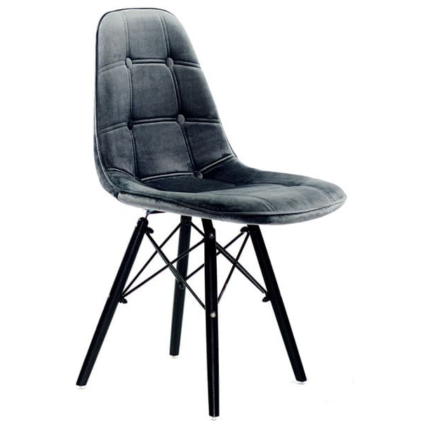 Стул Onder Mebli Alex BK Серый B-3 Бархат-0