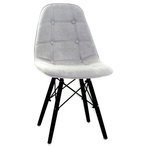 Стілець Onder Mebli Alex BK Сірий G-102 Шеніл-0