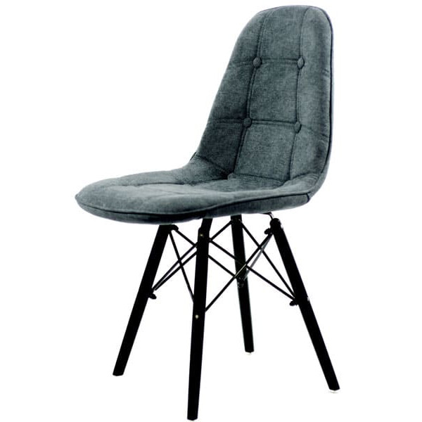 Стул Onder Mebli Alex-BK Серый G-110 Шенилл-2