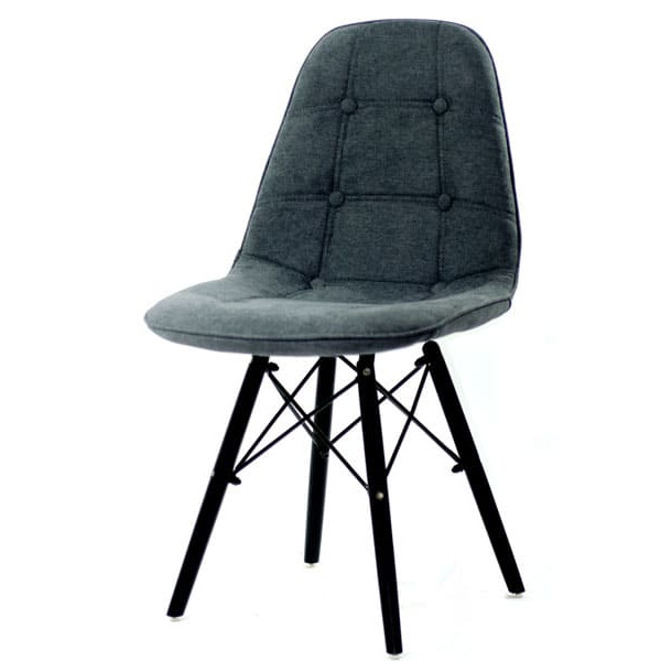 Стул Onder Mebli Alex-BK Серый G-110 Шенилл-1