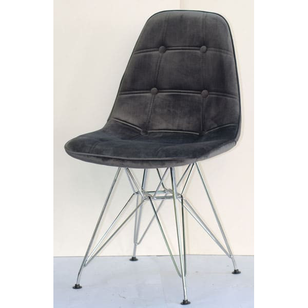 Стілець Onder Mebli Alex CH-ML Сірий B-3 Оксамит-1