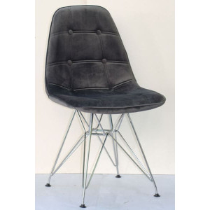 Стілець Onder Mebli Alex CH-ML Сірий B-3 Оксамит