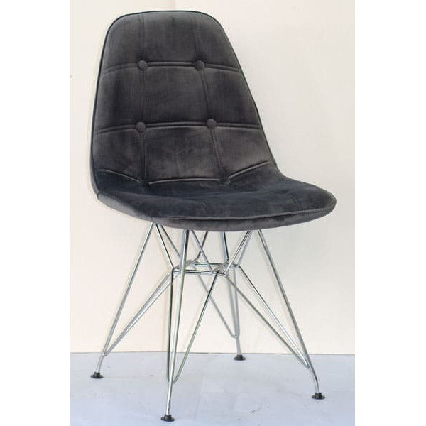 Стілець Onder Mebli Alex CH-ML Сірий B-3 Оксамит-0