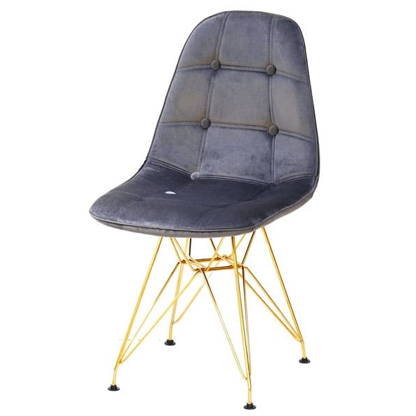 Стілець Onder Mebli Alex GD-ML Сірий B-3 Оксамит-1