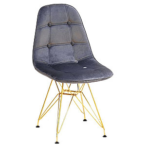 Стілець Onder Mebli Alex GD-ML Сірий B-3 Оксамит