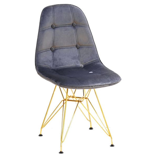 Стілець Onder Mebli Alex GD-ML Сірий B-3 Оксамит-0