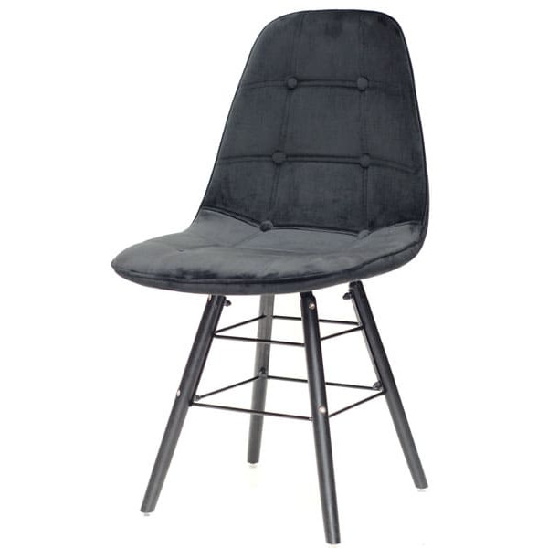 Стілець Onder Mebli Alex Q-BK Чорний B-4 Оксамит-1