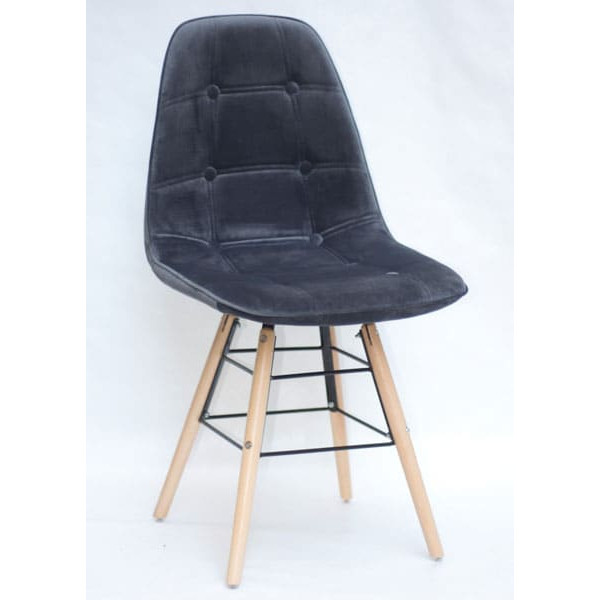 Стілець Onder Mebli Alex-Q Сірий B-3 Оксамит-0