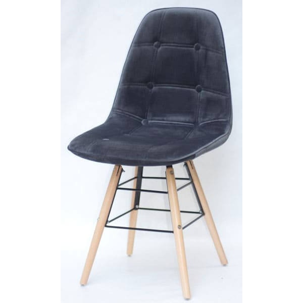 Стілець Onder Mebli Alex-Q Сірий B-3 Оксамит-1