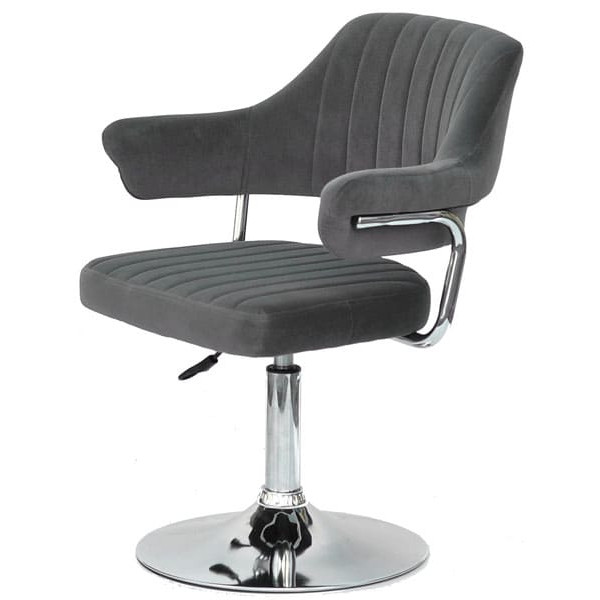 Стул Onder Mebli Jeff CH-BASE Серый B-1004 Бархат-1