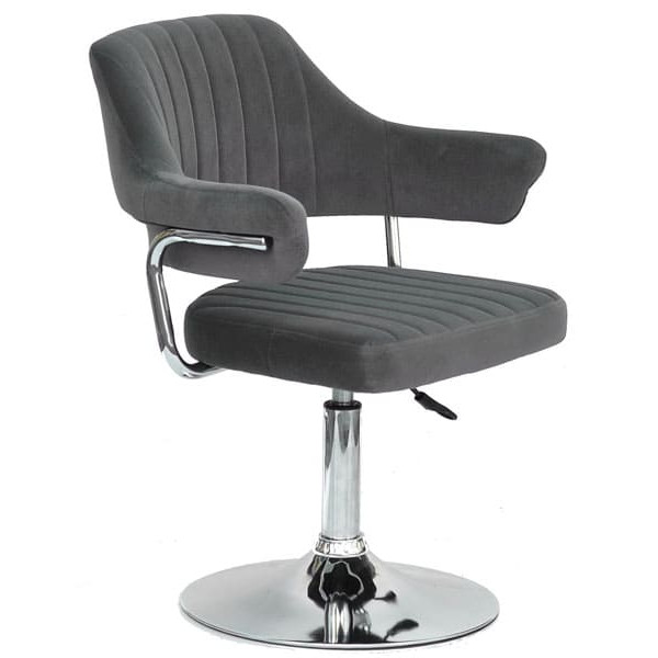 Стул Onder Mebli Jeff CH-BASE Серый B-1004 Бархат-2