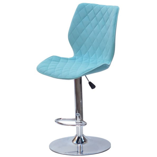 Барний стілець Onder Mebli Toni BAR CH-BASE Блакитний B-1019 Оксамит-1