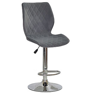 Барний стілець Onder Mebli Toni BAR CH-BASE Сірий B-1004 Оксамит