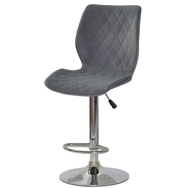 Барный стул Onder Mebli Toni BAR CH-BASE Серый B-1004 Бархат-1