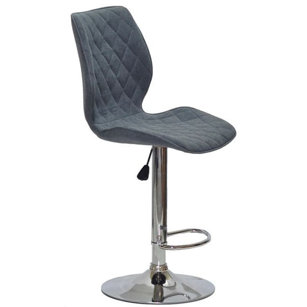 Барний стілець Onder Mebli Toni BAR CH-BASE Сірий SH-1 Шеніл-2
