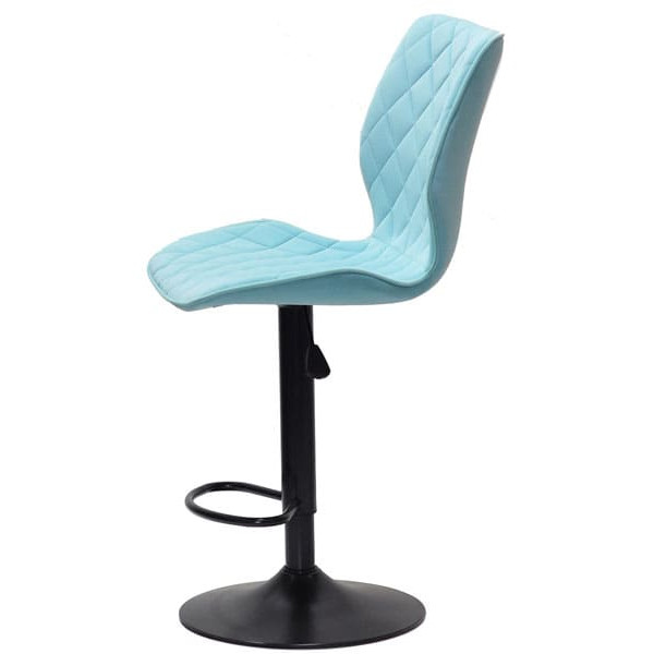 Барний стілець Onder Mebli Toni BAR BK-BASE Блакитний B-1019 Оксамит-2