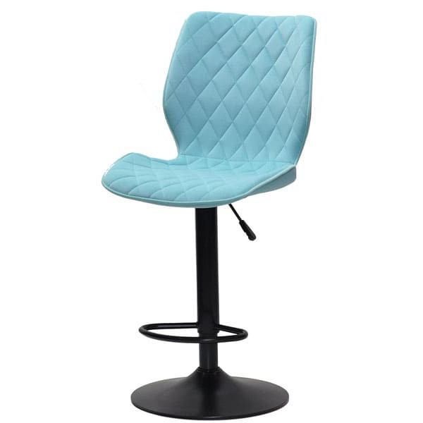 Барний стілець Onder Mebli Toni BAR BK-BASE Блакитний B-1019 Оксамит-1