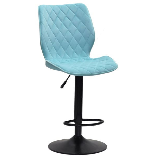 Барний стілець Onder Mebli Toni BAR BK-BASE Блакитний B-1019 Оксамит-0