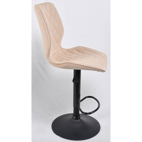 Барний стілець Onder Mebli Toni BAR BK-BASE Бежевий B-1005 Оксамит-1