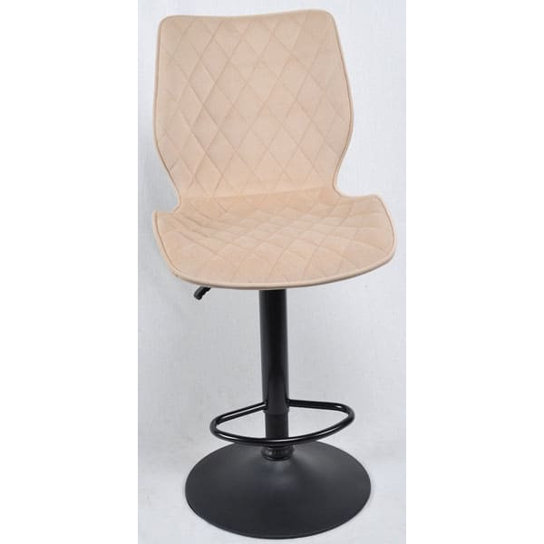 Барний стілець Onder Mebli Toni BAR BK-BASE Бежевий B-1005 Оксамит-2