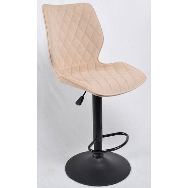 Барний стілець Onder Mebli Toni BAR BK-BASE Бежевий B-1005 Оксамит-0