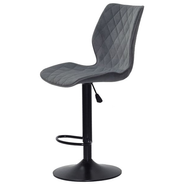 Барний стілець Onder Mebli Toni BAR BK-BASE Сірий B-1004 Оксамит-3