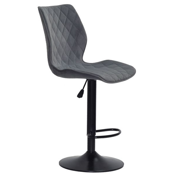 Барний стілець Onder Mebli Toni BAR BK-BASE Сірий B-1004 Оксамит-2