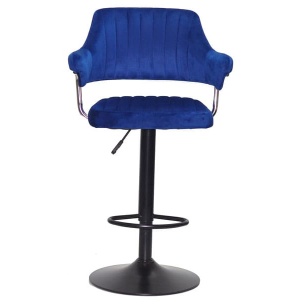 Барный стул Onder Mebli Jeff BAR BK-BASE Синий B-1026 Бархат-0