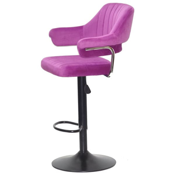 Барный стул Onder Mebli Jeff BAR BK-BASE Сирень B-1022 Бархат-1