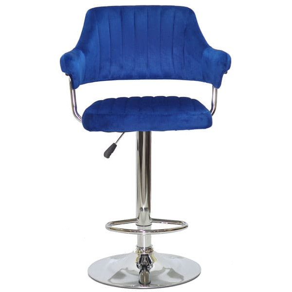 Барный стул Onder Mebli Jeff BAR CH-BASE Синий B-1026 Бархат-0