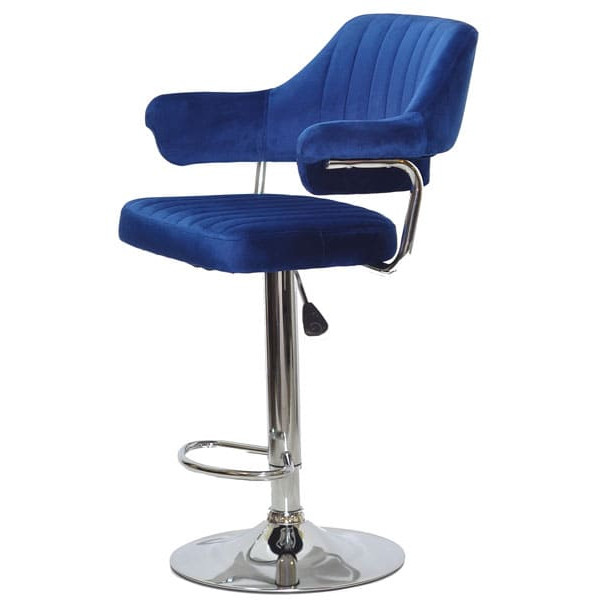 Барный стул Onder Mebli Jeff BAR CH-BASE Синий B-1026 Бархат-1