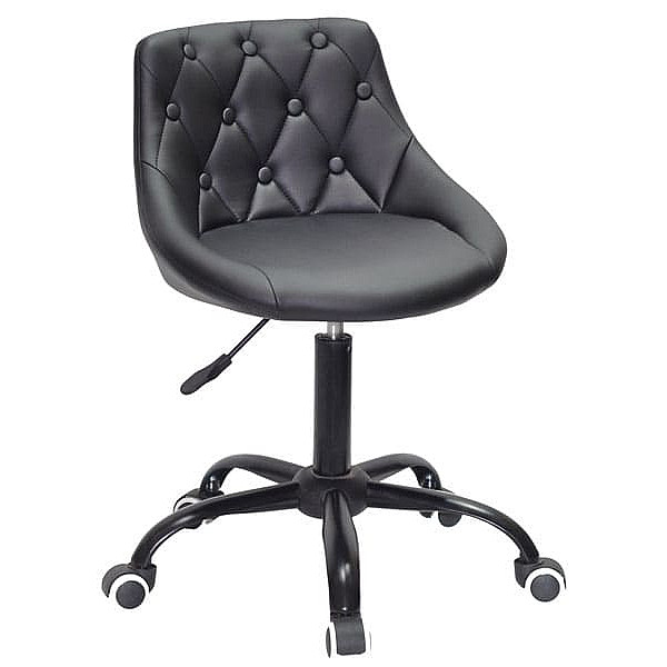 Стул Onder Mebli FORO+BUTTON BK-OFFICE Черный Экокожа-0