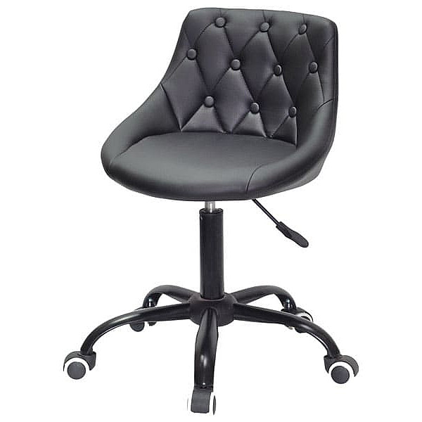 Стул Onder Mebli FORO+BUTTON BK-OFFICE Черный Экокожа-1